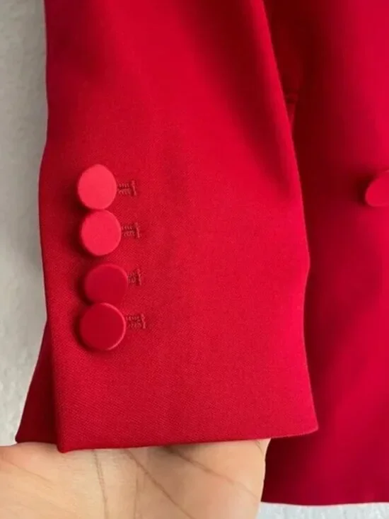 Reiss Anna double breasted wool blend tux blazer size 0 - Picture 9 of 9